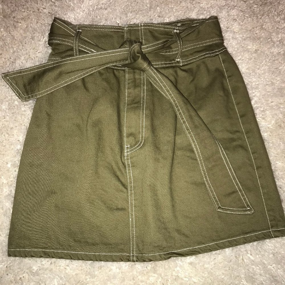 Green Tie Skirt
